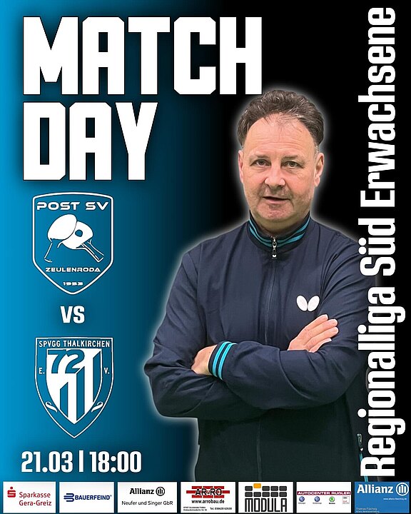 ► Sa. 18:00 Uhr – Post SV Zeulenroda – SpVgg Thalkirchen