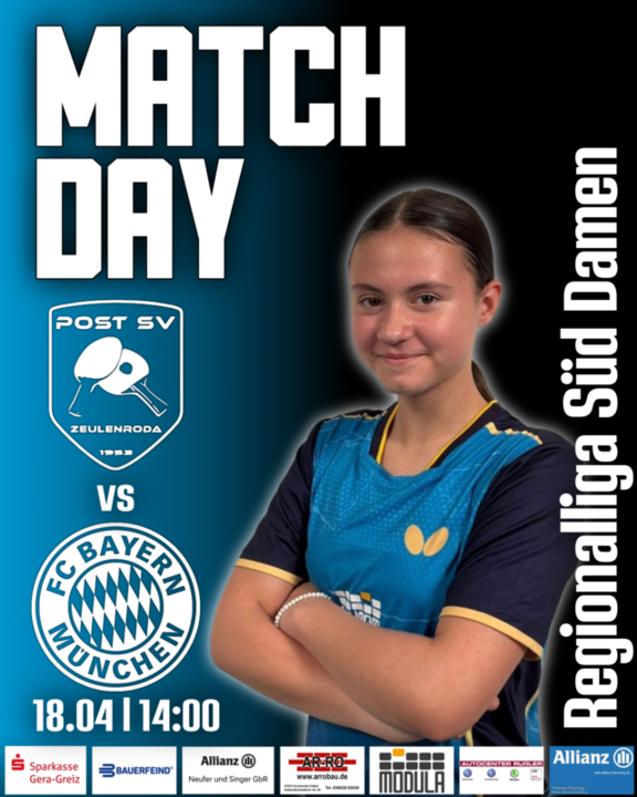► Sa. 18:00 Uhr – Post SV Zeulenroda – FC Bayern München 